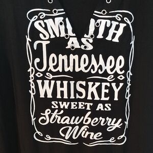 Black Graphic T-Shirt with White Print